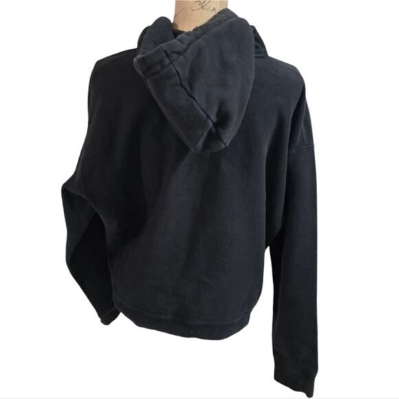 Champion Hoodie Black Pullover Sweatshirt Logo Embroidered Comfy REVERSE WEAVE - Picture 4 of 6